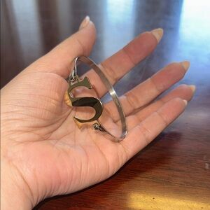 Gold and Silver Initial Bracelet